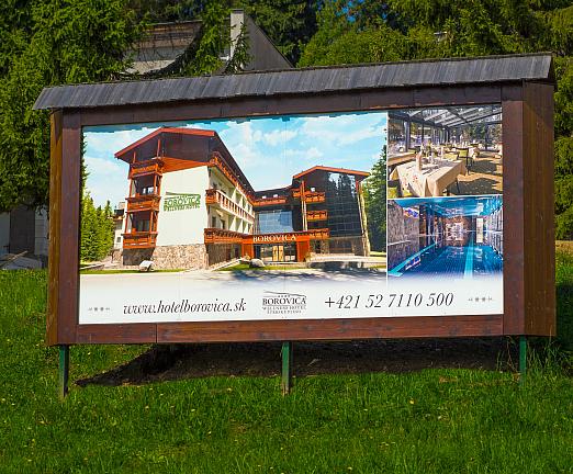 Fóliový billboard Hotel Borovica