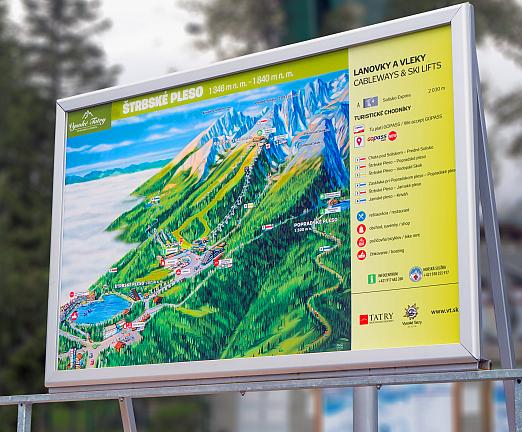 Mapa areálu Štrbské pleso
