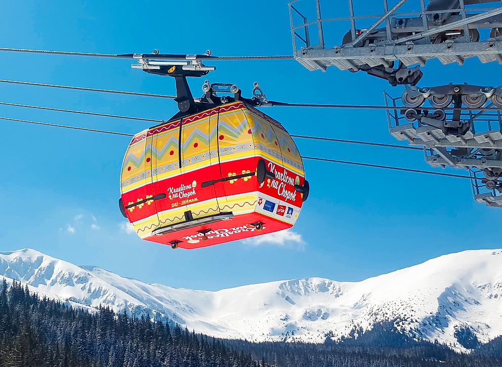 Polep kabíny lanovky Funitel